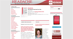Desktop Screenshot of headachejournal.org