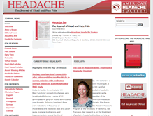 Tablet Screenshot of headachejournal.org